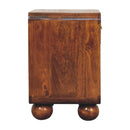 Open Woven Bedside Table, 1 Drawer - Chestnut by HouseOfZazla