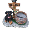 Puppy Dog Solar Planter Outdoor Statue by HouseOfZazla
