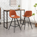 Porth - 28.25" Fabric Kitchen Counter Height Stools (Set of 2) - Orange by Unique Piece Furniture