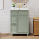 Transitional Style Bathroom Vanity Cabinet With Ceramic Sink by HouseOfZazla
