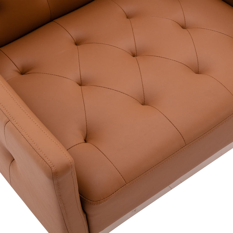 Accent Chair, leisure single sofa with Rose Golden feet