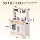 2-IN-1 DIY Wooden Kitchen Playset for Birthday Party and Christmas, Great Gift for Kids 3+