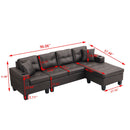 Modern Sectional Sofa Set With Chaise Lounge And Cup Holder by HouseOfZazla
