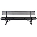 6' Outdoor Steel Bench With Backrest by HouseOfZazla