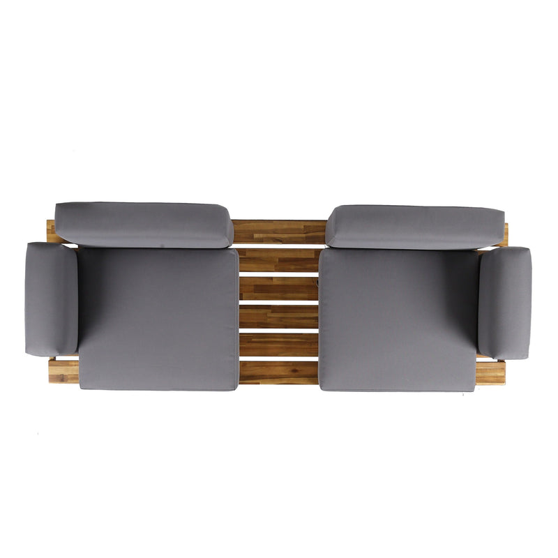 Outdoor Sofa With Cushions And Iron Legs - Dark Gray, photo 10 of 10