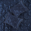 7 Piece Tufted Comforter Set Navy King
