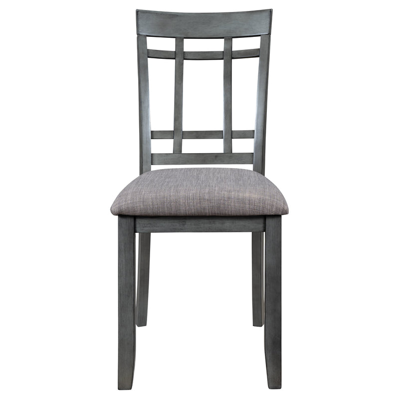 6 Piece Wooden Dining Table set, Kitchen Table set with 4 Chairs and Bench, Farmhouse Rustic Style,Gray