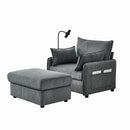 Comfy Oversized Chaise Lounge Chair With Ottoman And Storage by Unique Piece Furniture