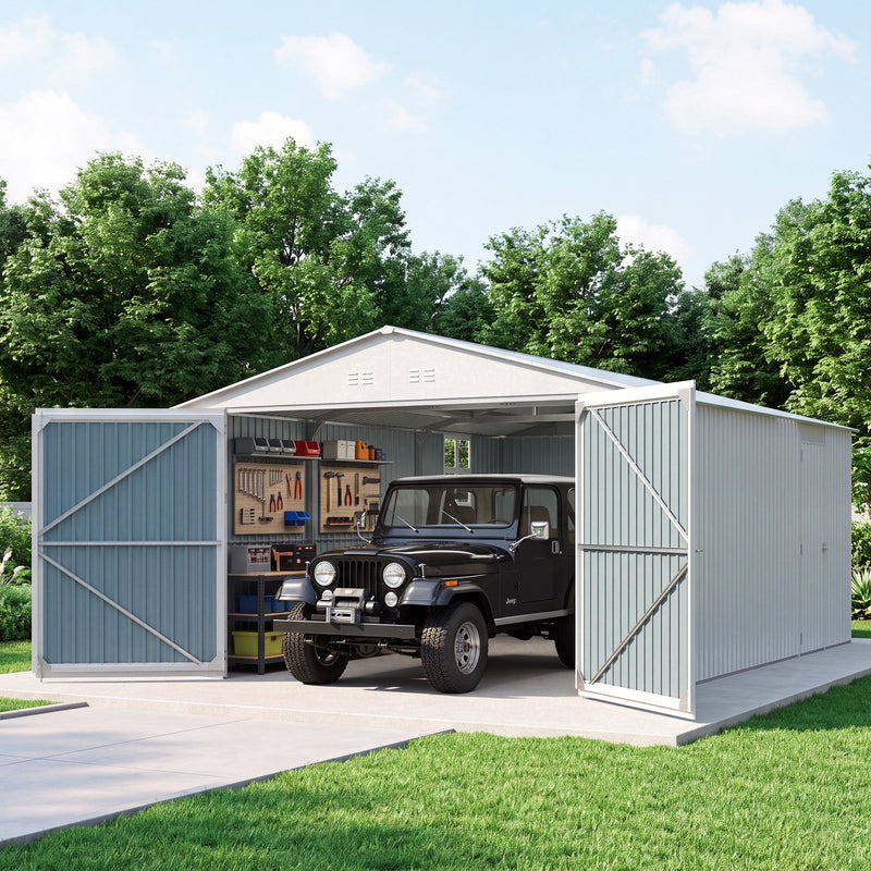 Outdoor Storage Shed 20x13 FT - Metal Garden Utility Shed, photo 2 of 10