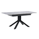 Rectangular Dining Table With Geometric Legs For Dining Room - Light Gray by HouseOfZazla