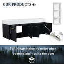 Modern Wall Mounted Bathroom Vanity With Resin Sink And Storage Rack by Unique Piece Furniture