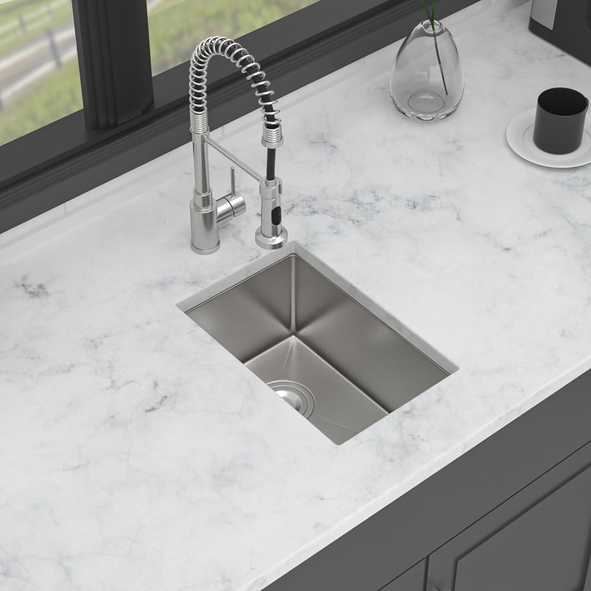 Undermount Steel Kitchen Sink, Deep Single Bowl Basin, photo 22 of 23