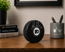 John LeClair Philadelphia Flyers Autographed Hockey Logo Puck by Dynasty Sports & Framing