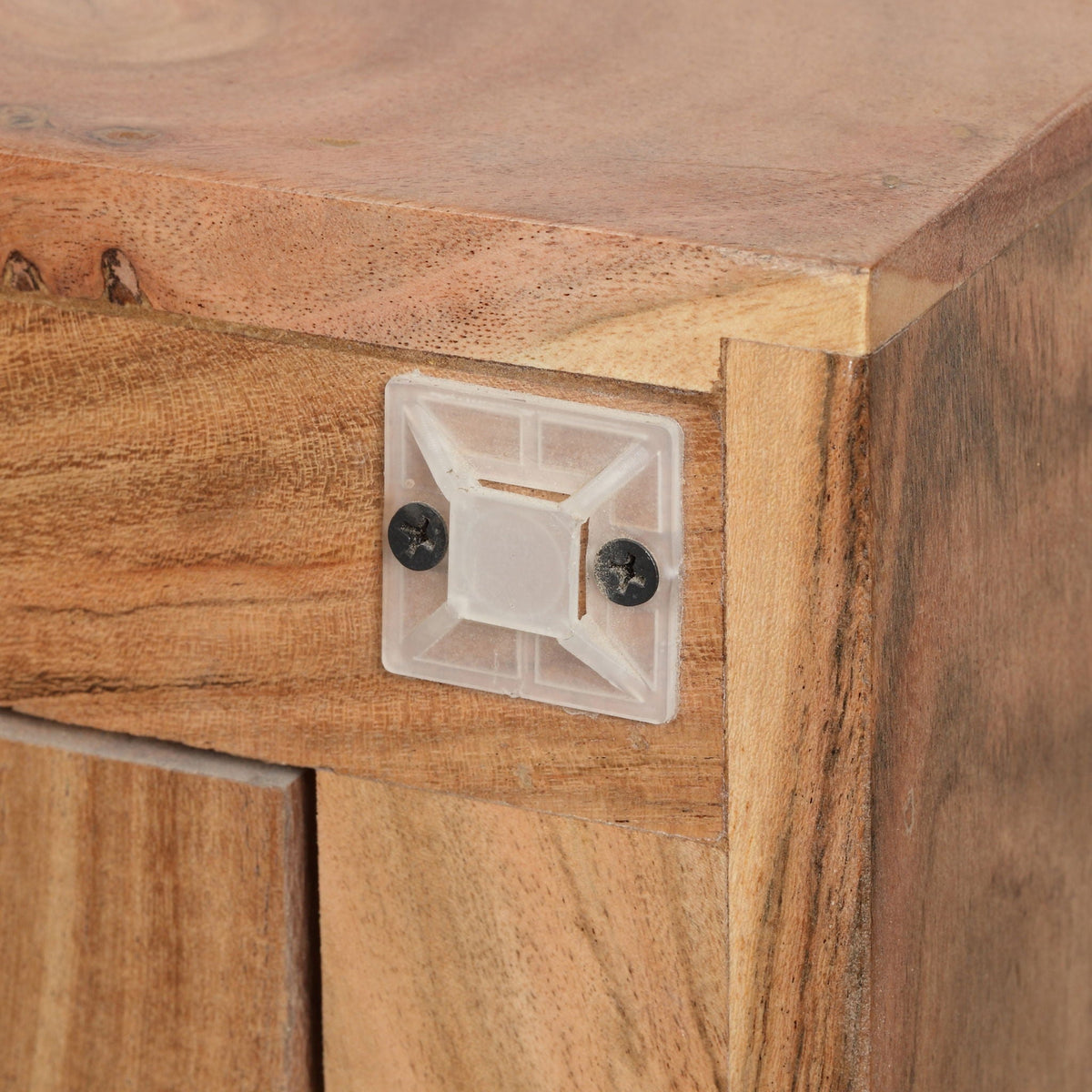 Boho Handcrafted 3 Door Sideboard, Carved Texture & Artisanal Charm - Natural, photo 15 of 15