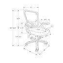 Office Chair With Adjustable Height For Workspaces - Black