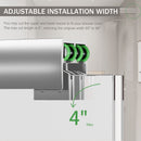Double Sliding Shower Door, Semi-Frameless Bypass Bathroom Sliding Door With 1/4" (6 Mm) Tempered Glass For Walk-In Shower by HouseOfZazla