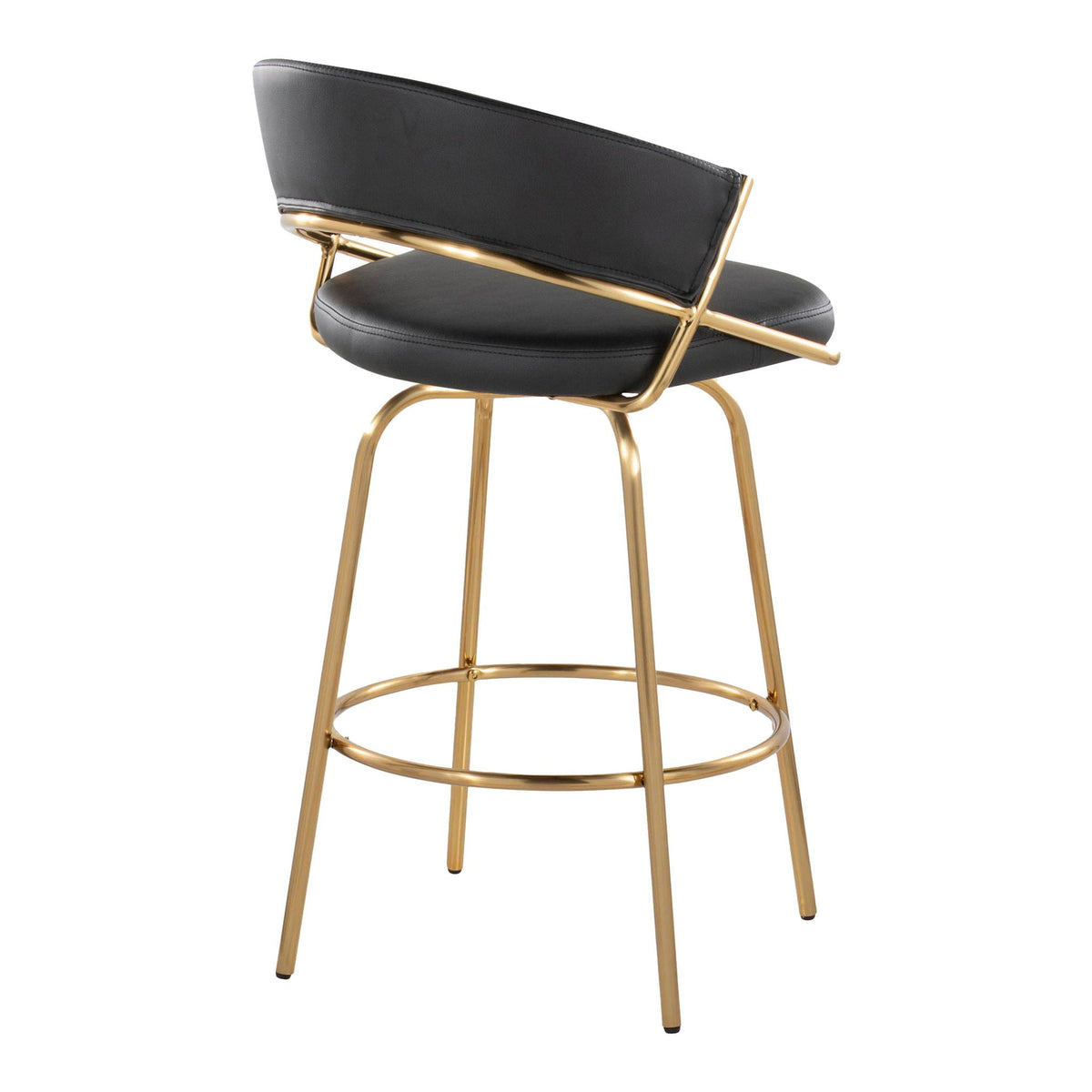 Jie - Glam Fixed Height Counter Stool (Set of 2), photo 14 of 15