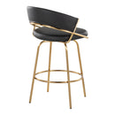 Jie - Glam Fixed Height Counter Stool (Set of 2) by HouseOfZazla