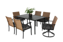 7 Piece Patio Dining Set with Outdoor Wicker Furniture by HouseOfZazla
