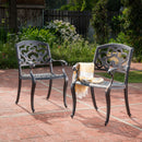 Cast Aluminum Dining Chair With Hand Crafted Details - Copper by HouseOfZazla