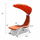 Patio Hanging Swing Hammock Chaise Lounger Chair with Canopy by LJGDeals