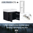 Modern Wall Mounted Bathroom Vanity With Resin Sink And Storage Rack by Unique Piece Furniture