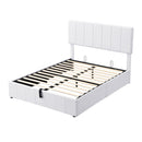 Elegant Upholstered Platform Bed With Hydraulic Storage System by Unique Piece Furniture