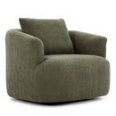 360° Swivel Barrel Sofa Chair With Throw Pillow, Upholstered Accent Chair by HouseOfZazla