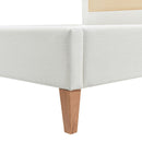 Haley - Upholstered Cane Back Platform Bed by HouseOfZazla