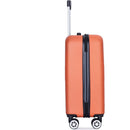2Piece Luggage Sets ABS Lightweight Suitcase, Spinner Wheels, (20/14) DARK ORANGE