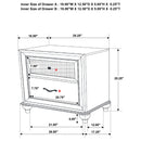 Barzini - 2 Drawer Nightstand Storage - White