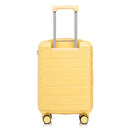 20 Inch ABS Hard Shell Travel Checked Luggage - Yellow by HouseOfZazla