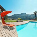 Patio Hanging Swing Hammock Chaise Lounger Chair with Canopy by LJGDeals