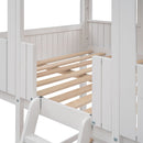 Bunk Bed With Roof, Window, Guardrail, Ladder by Unique Piece Furniture