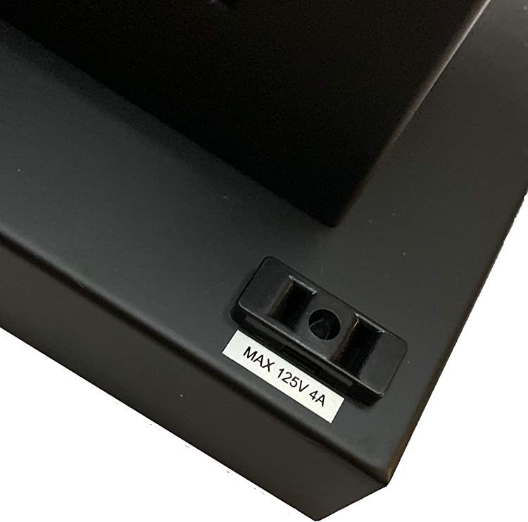 22"H GOLD SQUARE W/ BLACK SHADE CRYSTAL CENTERPIECE WITH NIGHT LIGHT, USB Port + Power Outlet