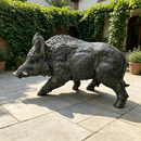 12.20' H x 21.26' L Resin Wild Boar Garden Statue by HouseOfZazla