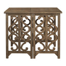 3-Piece Retro Dining Set Solid Wood Counter Height Pub Set Foldable Table with 2 Saddle Stools for Kitchen, Small Space (Distressed Brown)