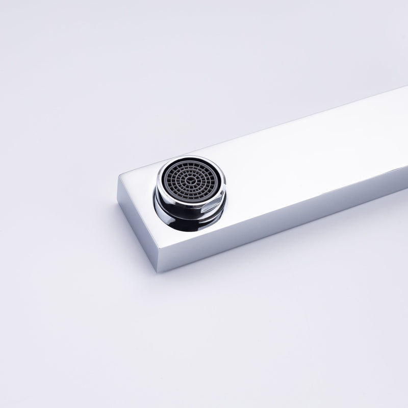 8 inch Widespread Bathroom Faucet Matte Black Bathroom Faucets for Sink 3 Hole Brass 2 Handle Lavatory Square Faucet Modern rv Bathroom Faucets