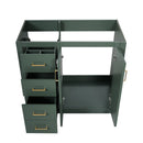 Retro Style Bathroom Vanity, 3 Drawers & Soft Closing Doors by HouseOfZazla