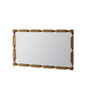 Gold Bamboo-Style Rectangular Wall Mirror, Textured Frame for Living Room/Bedroom/Entryway by HouseOfZazla