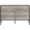 Wood Dresser with 7 Drawers, Wooden Storage Closet for Bedroom, Solid Clothes Cabinet with Sturdy Steel Frame, 48.58"Wx15.75"Dx31.22"H, 48 inch, Rustic Grey