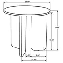 Columbo - 3 Piece Coffee And End Table Set With Round Tops - Brown by HouseOfZazla