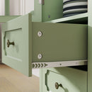 Minimalism Buffet Cabinet With Glass Doors And Double Drawer by HouseOfZazla