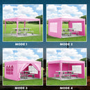 10'X10' Folding Canopy With 4 Removable Sidewalls Outdoor Event Shelter UPF 50+ Gazebo Portable Tents For Parties Beach Camping Wedding Ez Pop Up Canopy 4 Pieces Weight Bag + Carry Bag by HouseOfZazla