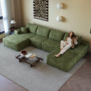 135" Cloud Sectional Sofa with 1 Ottoman