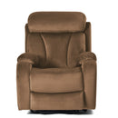 Lift Chair Recliner Power Remote Control Recliner Sofa Relax Soft Chair Anti - Skid Australia Cashmere Fabric Furniture Living Room - Brown by HouseOfZazla