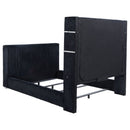 Tisdall Queen Flame Visualizer Wingback TV Bed Black