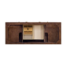 James Martin Amberly 60" Dual Mount Double Bathroom Vanity, Mid-Century Walnut