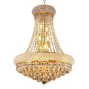 24-Inch Gold Crystal Chandelier, 12-Light French Empire Style Ceiling Light by HouseOfZazla