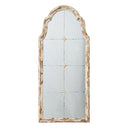 Large & Framed Wall Mirror, Arched Mirror With Decorative Window Look For Living Room - Cream